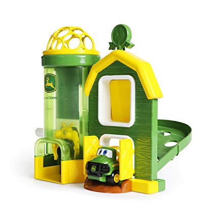 Go Grippers John Deere Rev Up Barnhouse Playset and Push Vehicle, Ages 12 months +