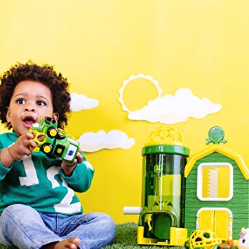 Go Grippers John Deere Rev Up Barnhouse Playset and Push Vehicle, Ages 12 months +