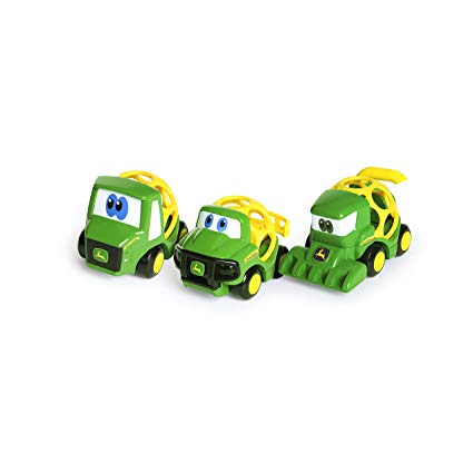 Go Grippers John Deere Construction Crusiers Trailer Set Push Vehicles, Tough Ol' Trio