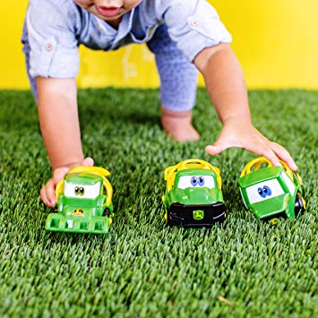 Go Grippers John Deere Construction Crusiers Trailer Set Push Vehicles, Tough Ol' Trio